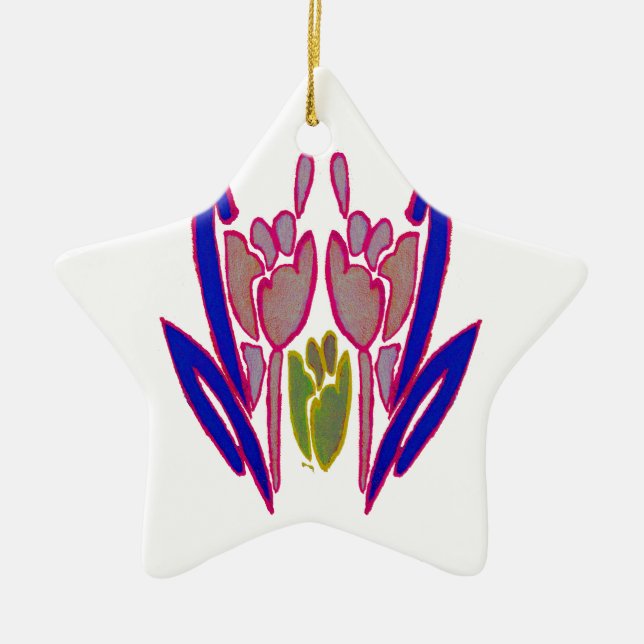 Adorno De Cerámica Impresión de arte de acuarela Rosa elegante (Frente)