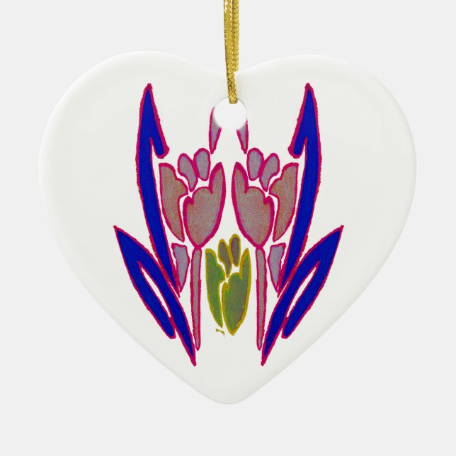 Adorno De Cerámica Impresión de arte de acuarela Rosa elegante (Frente)