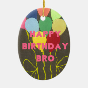 Adorno De Cerámica Impresión de arte de cumpleaños feliz