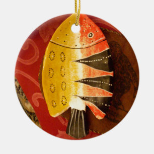 Adorno De Cerámica Impresión de arte de pez barbo tigre sensación ray