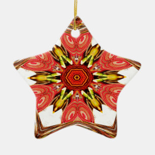 Adorno De Cerámica Impresión de arte floral Doodle