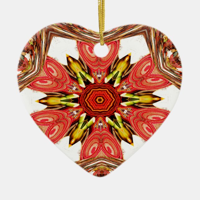 Adorno De Cerámica Impresión de arte floral Doodle (Frente)