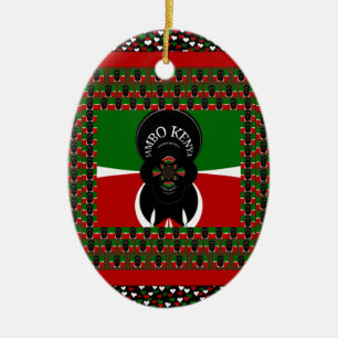 Adorno De Cerámica Impresión de arte Jambo Kenya