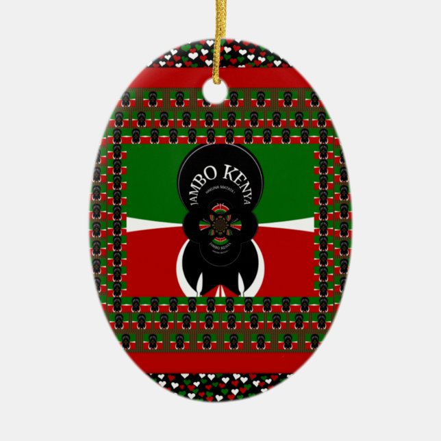 Adorno De Cerámica Impresión de arte Jambo Kenya (Frente)