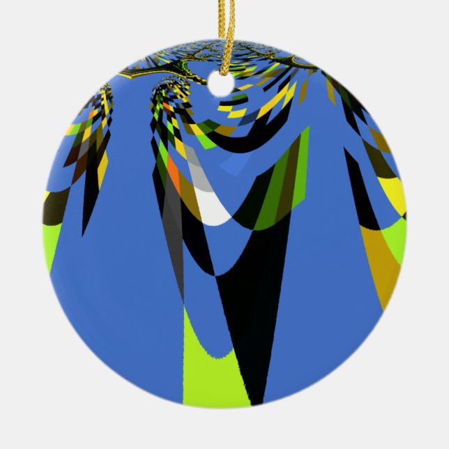 Adorno De Cerámica Impresión de dibujos animados con motivos tribales (Frente)