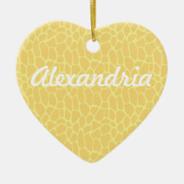 Adorno De Cerámica Impresión de jirafa amarilla