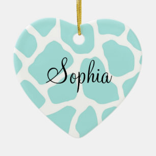 Adorno De Cerámica Impresión de jirafas en blanco y cielo