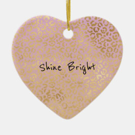 Adorno De Cerámica Impresión de Leopardo Ombre Ombre Rosa