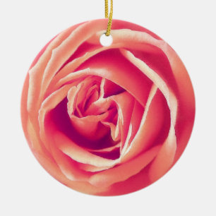 Adorno De Cerámica Impresión de rosa de coral