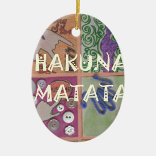 Adorno De Cerámica Impresión de Rótulo Hakuna Matata