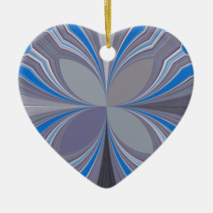 Adorno De Cerámica Impresión de texturas de puntos de polka gris azul