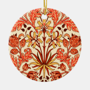 Adorno De Cerámica Impresión de William Morris Hyacinth, Naranja y 