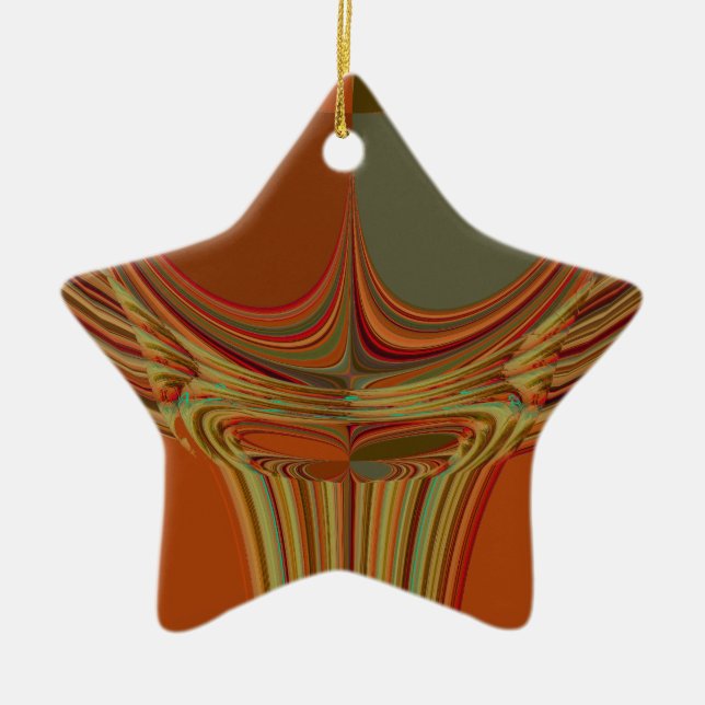 Adorno De Cerámica Impresión del arte contemporáneo tradicional de la (Frente)