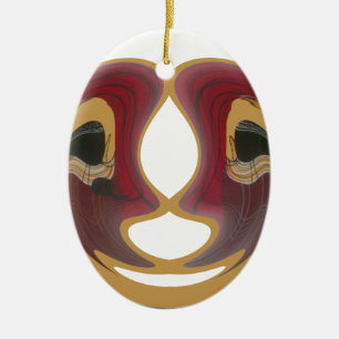 Adorno De Cerámica Impresión del arte tribal de masái