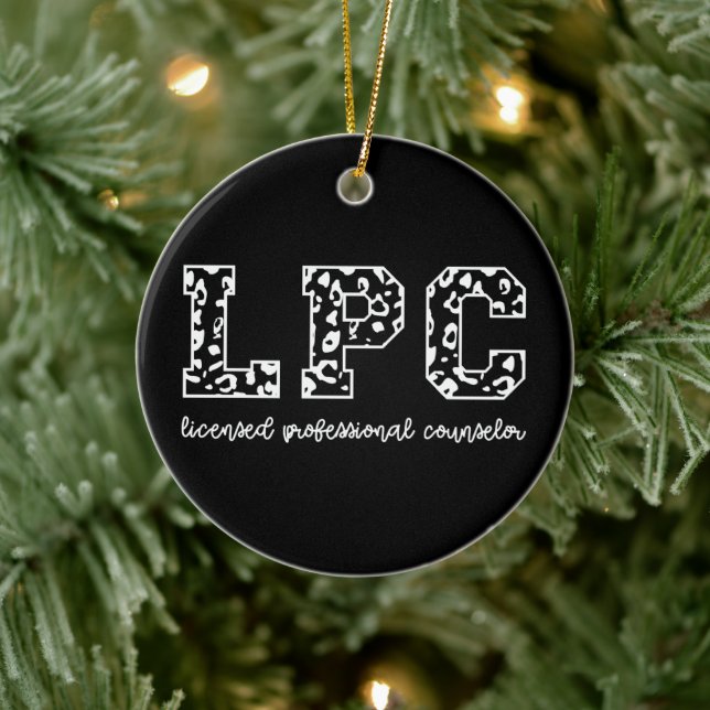 Adorno De Cerámica Impresión Leopard, Consejero Profesional con licen (Árbol)