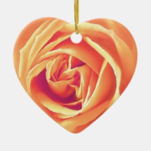 Adorno De Cerámica Impresión rosa de naranja suave