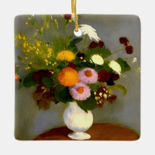 Adorno De Cerámica Impresión Serene Floral de vida fija