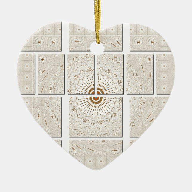 Adorno De Cerámica Impresión tradicional africana de arte musulmán. (Frente)