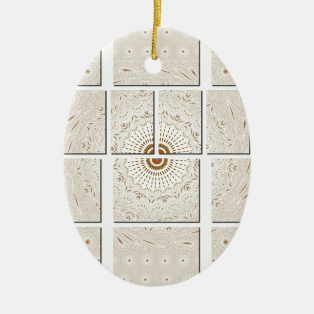 Adorno De Cerámica Impresión tradicional africana de arte musulmán. (Frente)