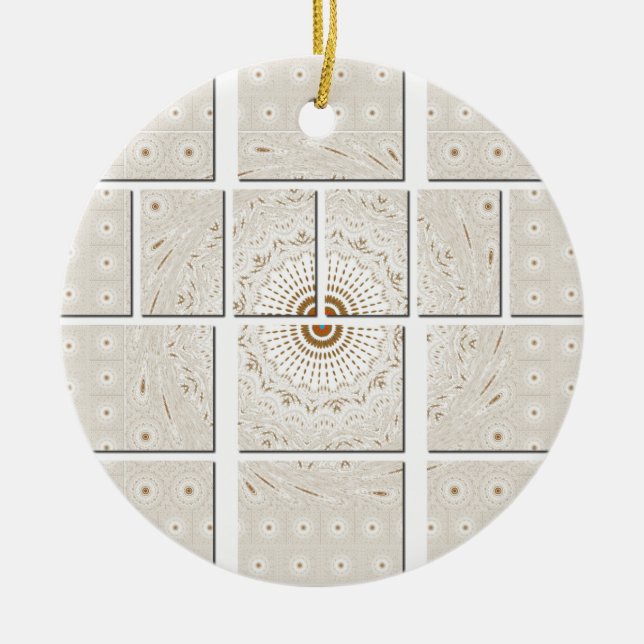 Adorno De Cerámica Impresión tradicional africana de arte musulmán. (Frente)