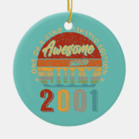 Impresionante desde julio de 2001 Vintage cumpleañ