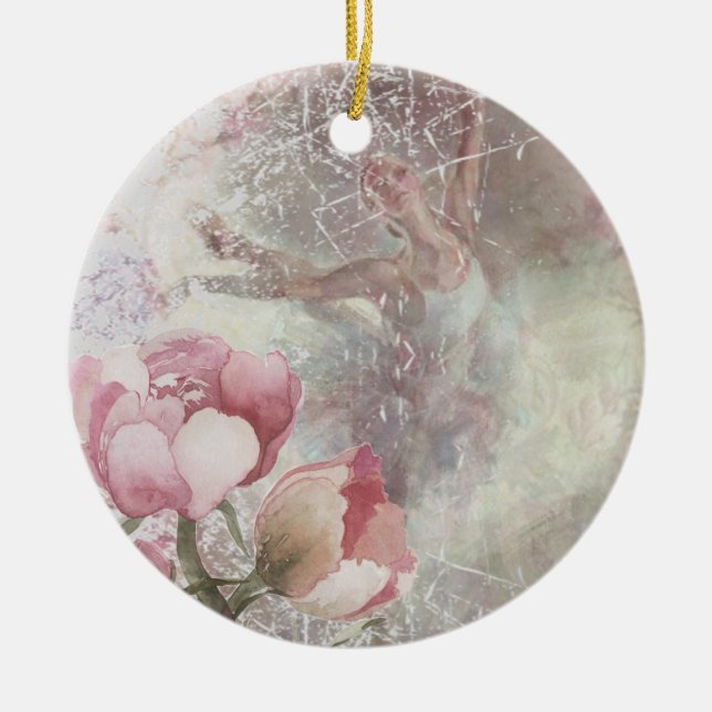 Adorno De Cerámica Impresiones de ballet (Frente)