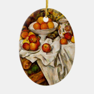 Adorno De Cerámica Impresionismo de la impresión de manzanas y naranj