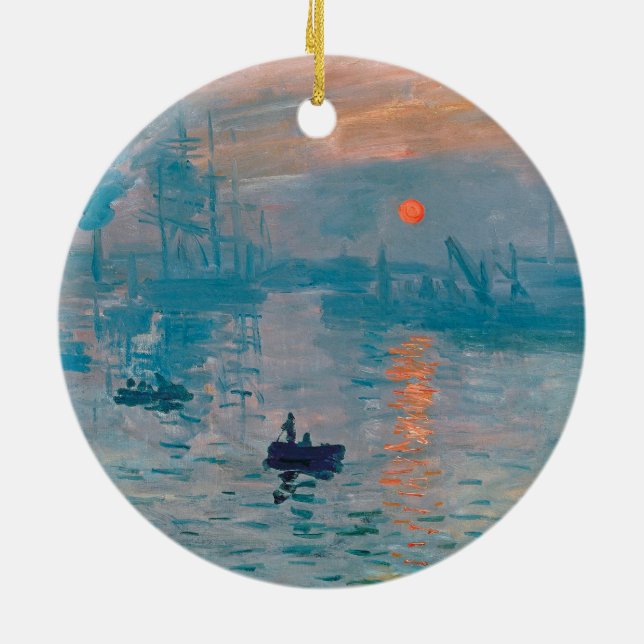 Adorno De Cerámica Impression Sunrise Claude Monet (Atrás)