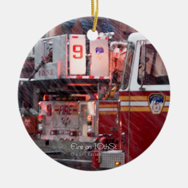 Adorno De Cerámica Incendio en 10.º ST (Frente)