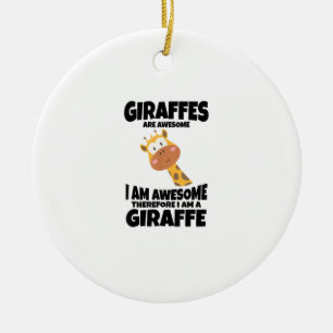 Adorno De Cerámica Increíble Personalizado, soy una jirafa de camisas