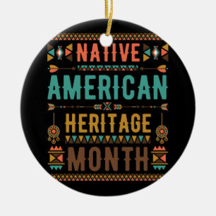 Adorno De Cerámica Ind, el mes de la herencia nativa india-americana