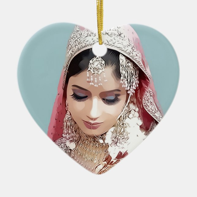 Adorno De Cerámica Indian bride (Frente)
