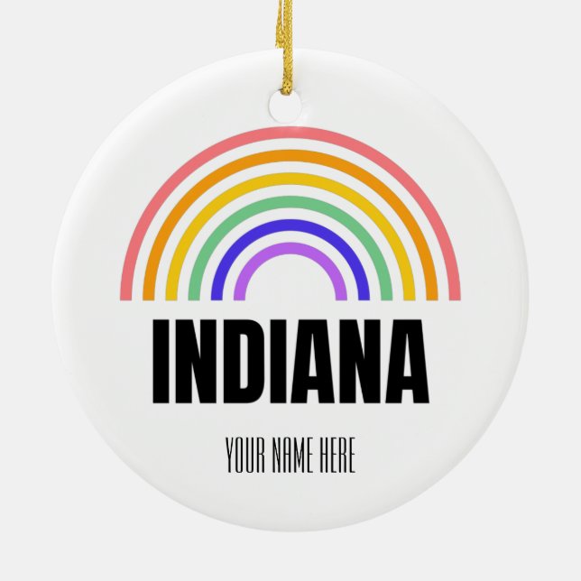 Adorno De Cerámica Indiana - Atletismo - Universidad de Purdue (Atrás)