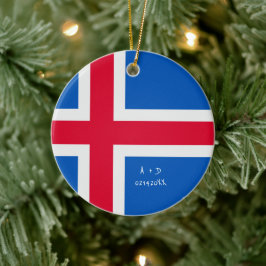 Adorno De Cerámica Indicador Islandia del mensaje del personalizado