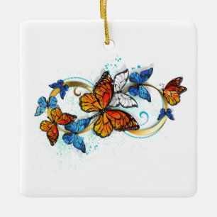 Adorno De Cerámica Infinidad de Mariposas Monarca