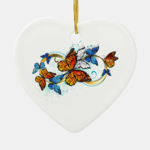 Adorno De Cerámica Infinidad de mariposas monarca