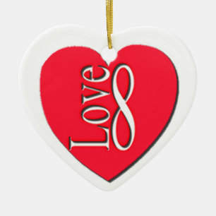 Adorno De Cerámica Infinito del amor, personalizado