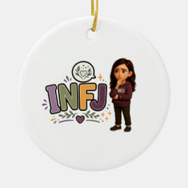 Adorno De Cerámica INFJ — A Guardiã das Ideias