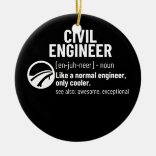 Adorno De Cerámica Ingeniería civil divertida en definición de inge