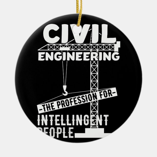 Adorno De Cerámica Ingeniería Civil La Profesión Para Inteligencia (Frente)