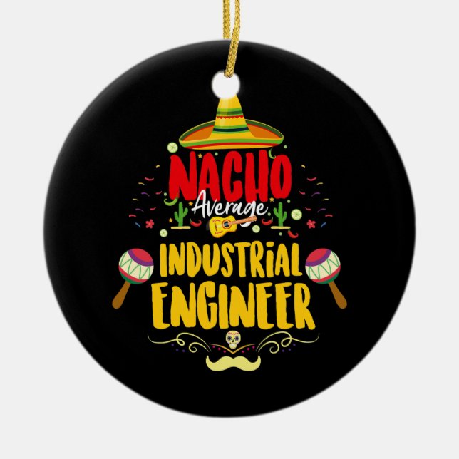 Adorno De Cerámica Ingeniería Industrial Mexicana divertida (Frente)