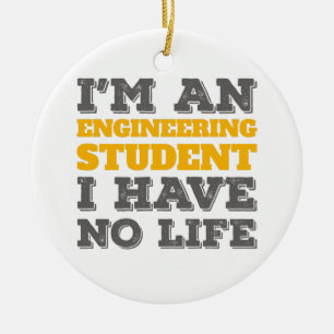 Adorno De Cerámica Ingeniería soy estudiante de ingeniería sin vida