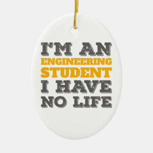 Adorno De Cerámica Ingeniería soy estudiante de ingeniería sin vida