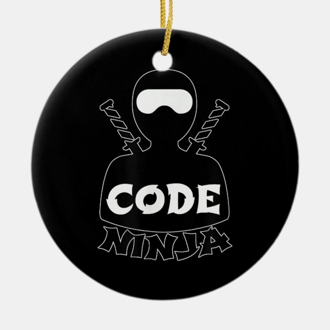Adorno De Cerámica Ingeniero de Codificación Informática de Code Ninj (Frente)