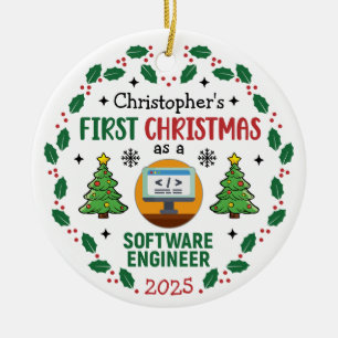 Adorno De Cerámica Ingeniero de software Primer nombre personalizado
