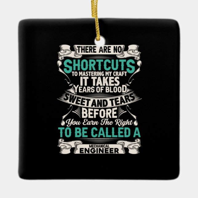 Adorno De Cerámica Ingeniero Mecánico (Anverso)