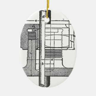 Adorno De Cerámica Ingeniero mecánico antiguo de la herramienta