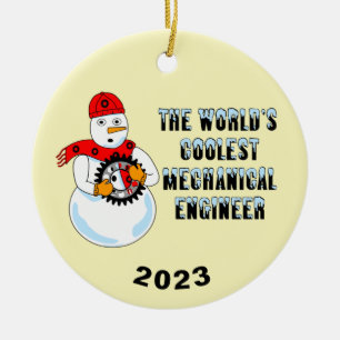 Adorno De Cerámica Ingeniero Mecánico más Coolest Ornament cerámico