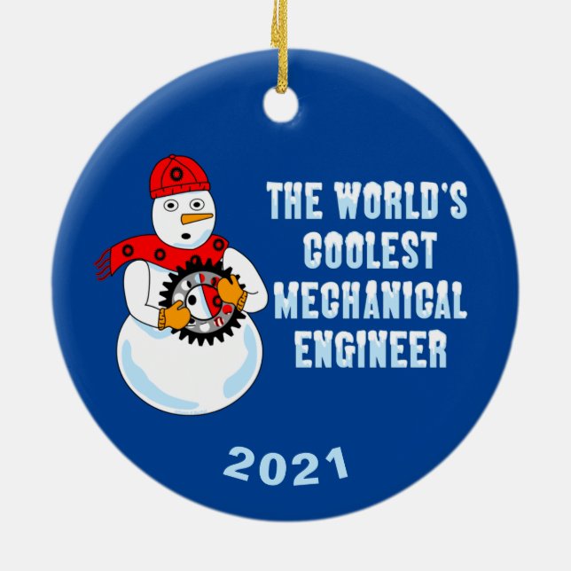 Adorno De Cerámica Ingeniero Mecánico más Coolest Ornament cerámico (Atrás)