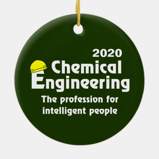 Adorno De Cerámica Ingeniero Químico Inteligente (Atrás)